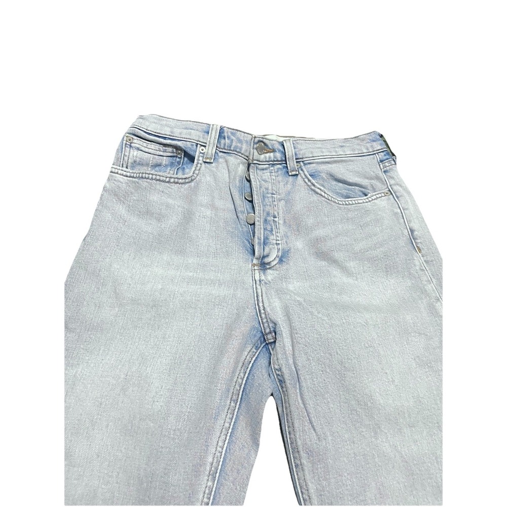 Denim Forum The Yoko High Rise Slim Jean Raw Hem‎ Size 29 Comfort Casual Summer - Picture 13 of 14